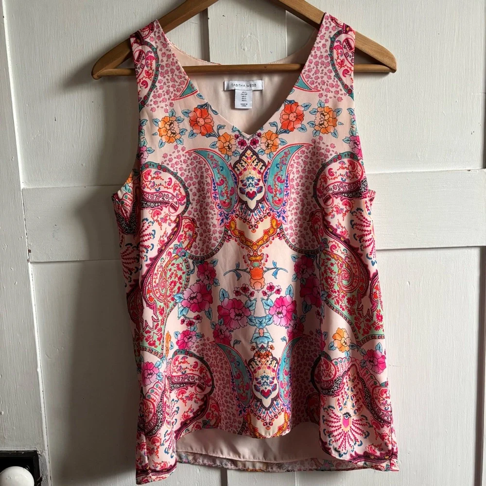 Tabitha Webb Silky Patterned Blouse - Picture 1 of 7